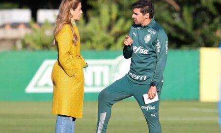 Leila Pereira e Abel Ferreira