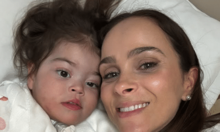 Leticia Cazarré com filha