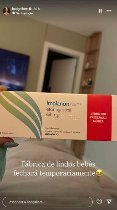 Lorena escolhe implanon como contraceptivo