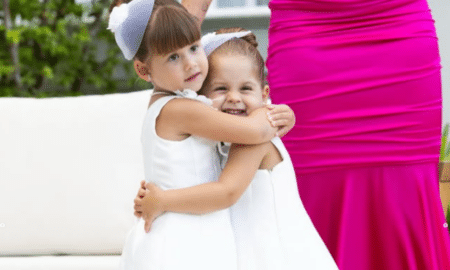 Maria Alice e Maria Flor de daminhas