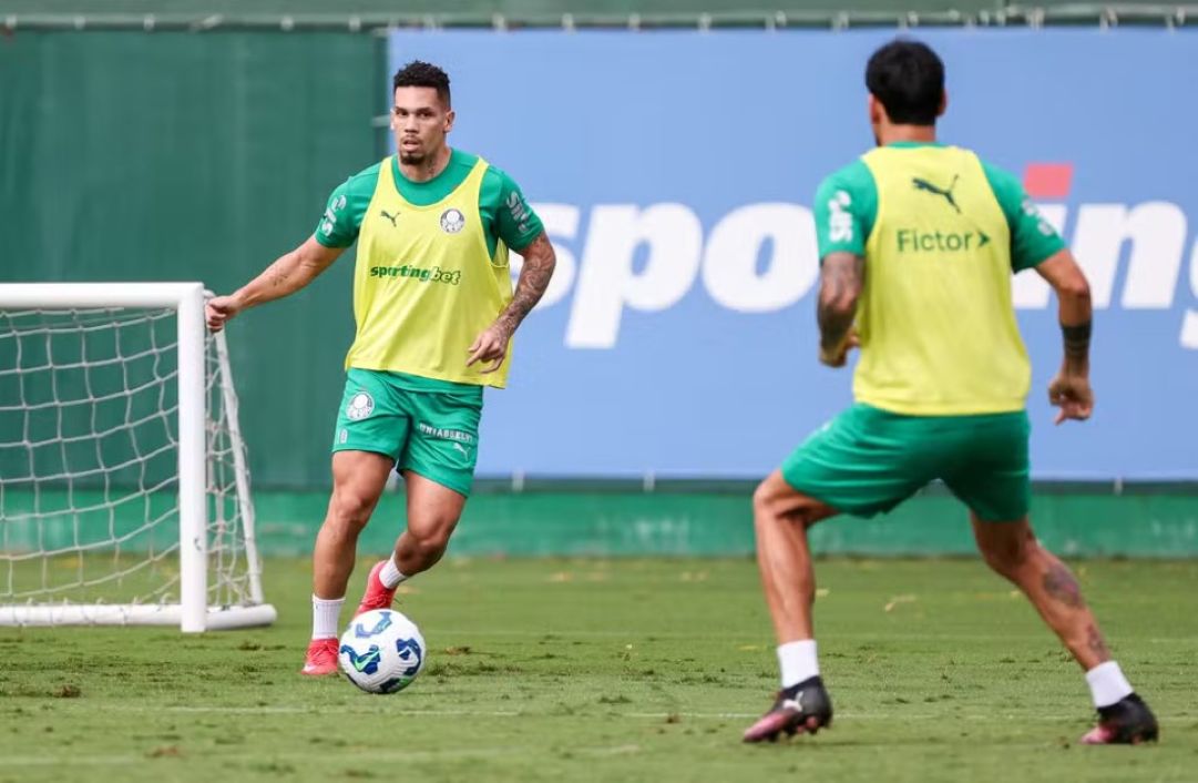 Paulinho em treino do Palmeiras