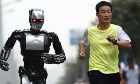 Race between man and robot