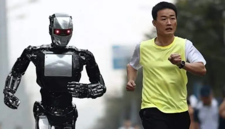 Race between man and robot