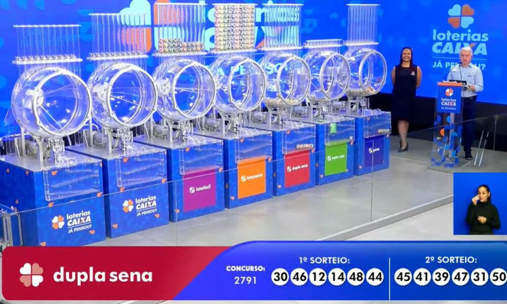 Dupla Sena 2791 agita apostadores com R$ 10 milhões e dois sorteios nesta segunda-feira