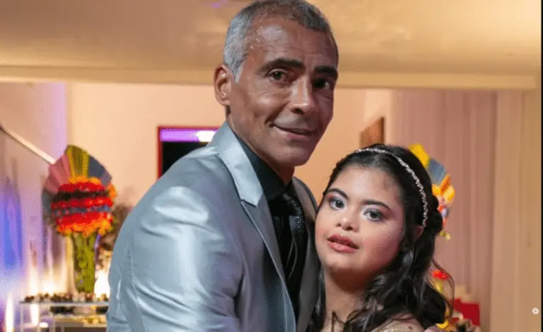 Romário com filha