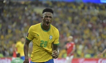 Vini Jr com a Seleção Brasileira