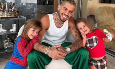 Zé Felipe com as filhas