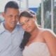 Fábia e Acel no dia do casamento na Bahia