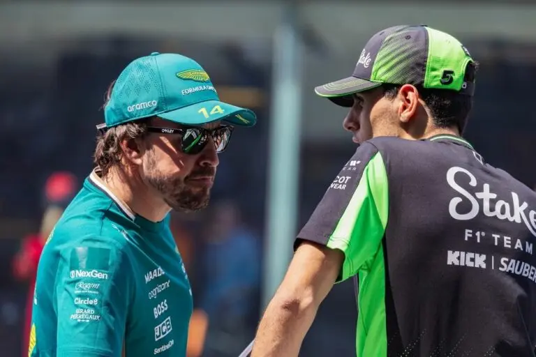 Fernando Alonso e Gabriel Bortoleto