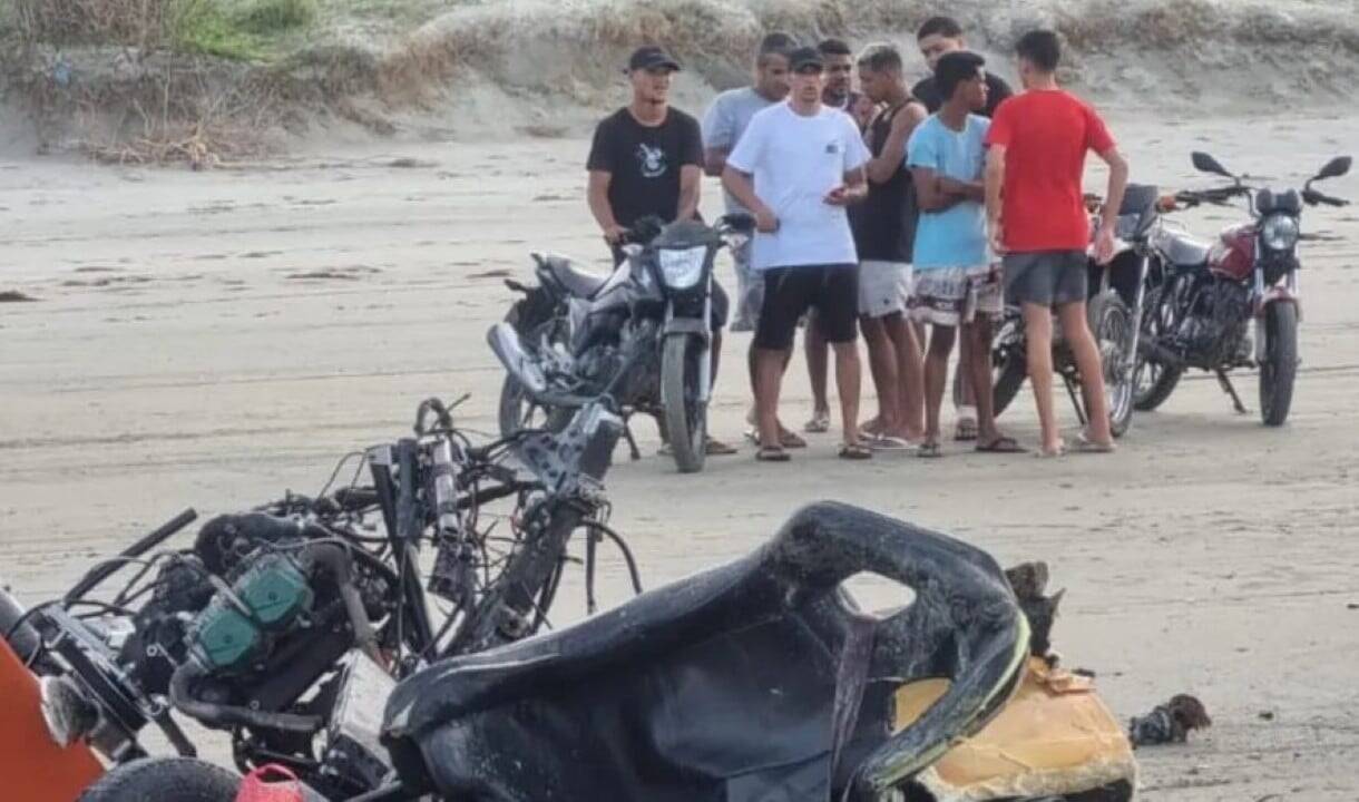 Queda de girocóptero na praia de Areias Alvas, RN, mata piloto e passageiro em voo turístico