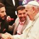 Jonathan Roumie and Pope Francis