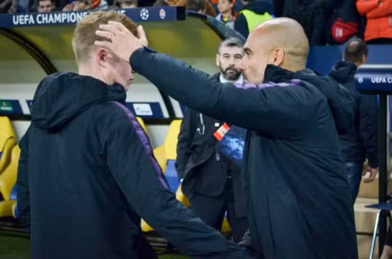 Kevin De Bruyne e Guardiola