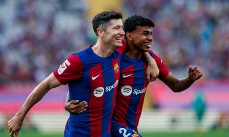 Lewandowski e Lamine Yamal