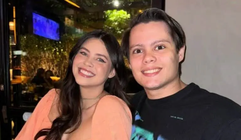 Lucas Cardi e esposa