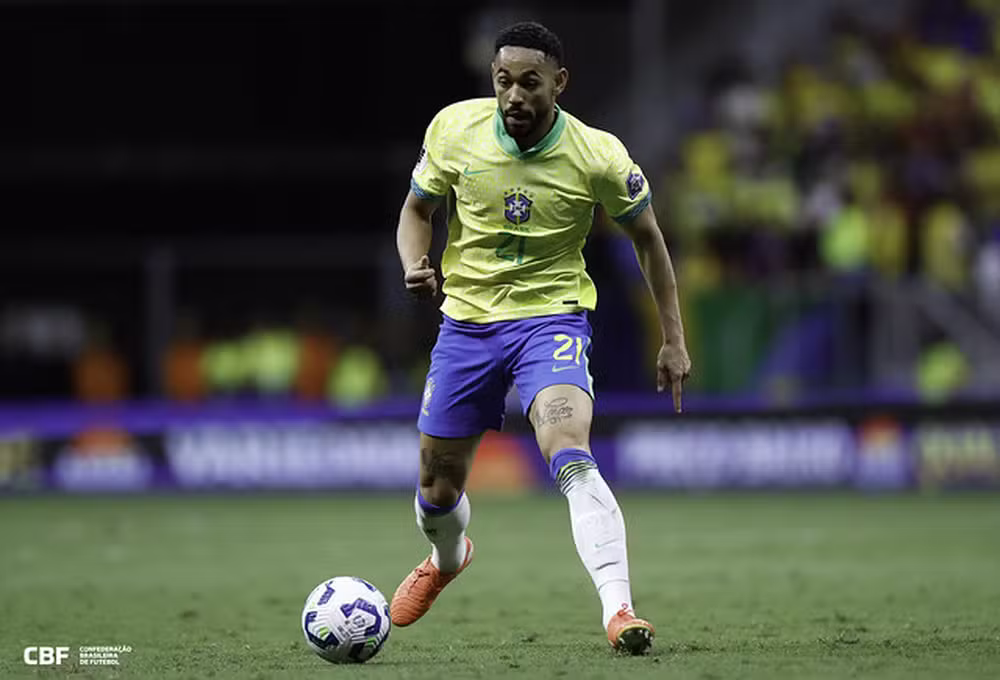 Matheus Cunha, atacante da Seleção Brasileira — Foto: Rafael Ribeiro / CBF