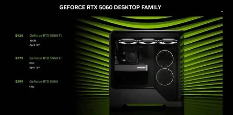 NVIDIA apresenta RTX 5060 e 5060 Ti com foco em IA e desempenho