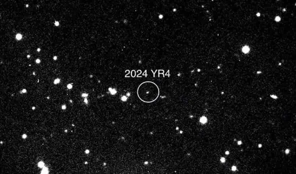 O asteroide 2024 YR4 visto em 27 de janeiro de 2025. — Foto: NASA/Magdalena Ridge 2.4M Telescope
