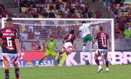 Pedro Flamengo gol de cabeça - Foto: Premiere