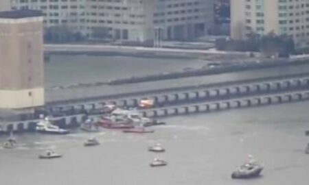Queda de helicoptero em Nova York