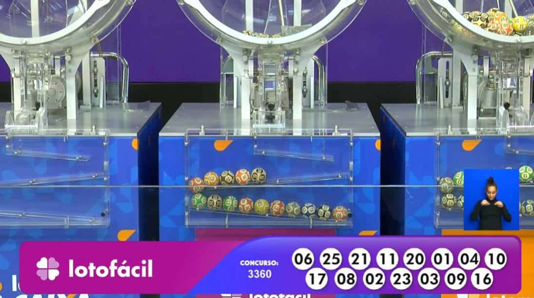 Resultado Lotofácil 3360 com prêmio de R$ 6,5 milhões nas Loterias Caixa