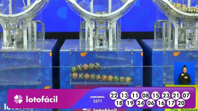 Resultado Lotofácil 3371 na Caixa com R$ 1,8 milhão nesta quinta-feira: 22 - 18 - 13 - 19 - 11 - 24 - 08 -06 - 15 - 16 -23 - 17 - 21 - 20 - 07