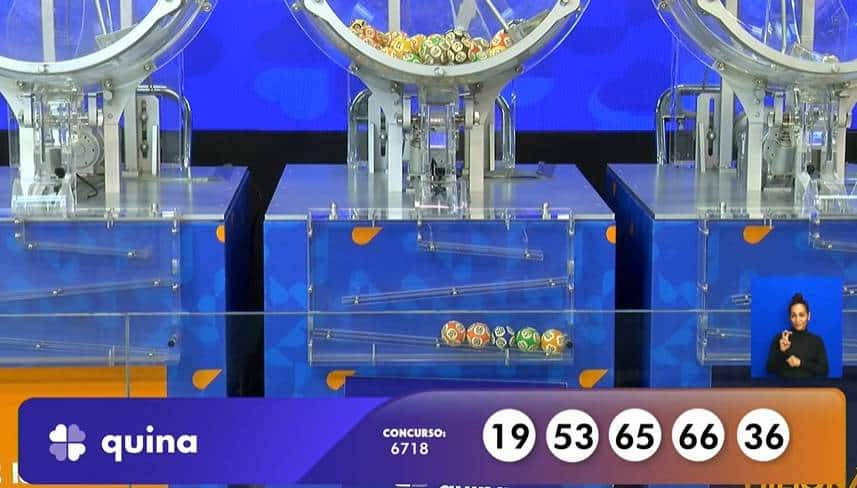 Resultado Quina 6718 com prêmio estimado em R$ 8,2 milhões na Caixa