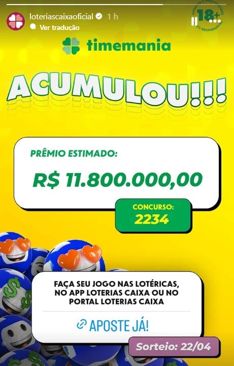 Timemania acumulada
