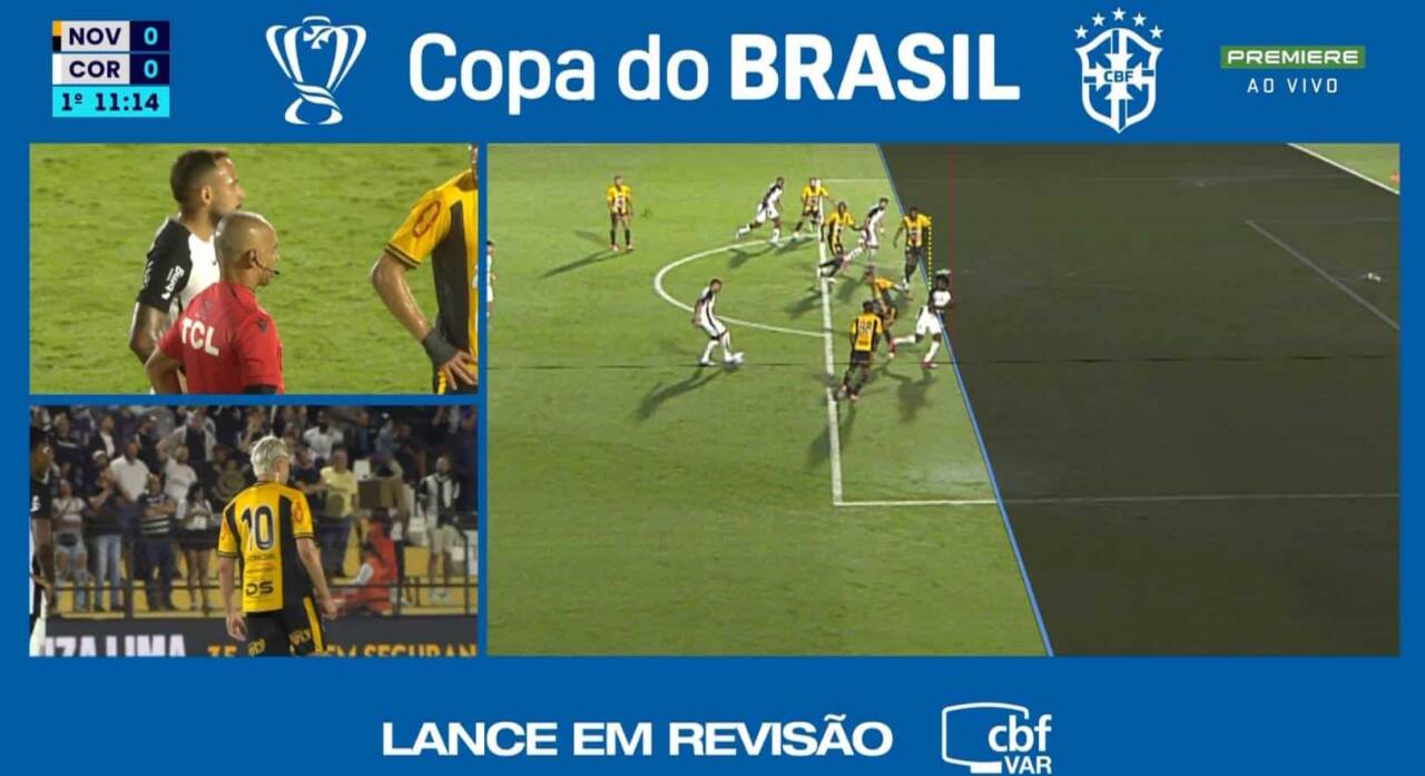 VAR confirma gol de Héctor Hernández aos 8 minutos em Novorizontino x Corinthians na Copa do Brasil
