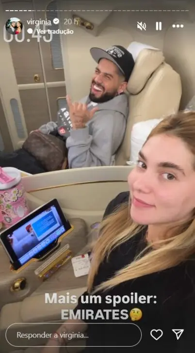 Zé Felipe e Virginia em voo
