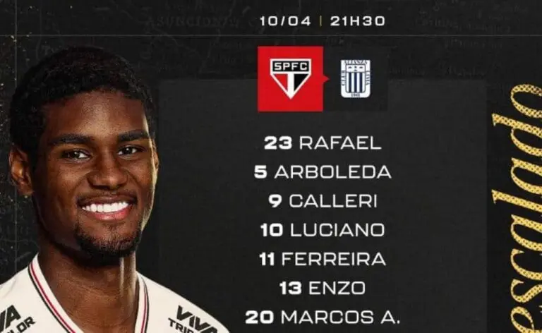 Escalação confirmada São Paulo x Alianza Lima e onde assistir ao vivo às 21h30 pela Libertadores 2025