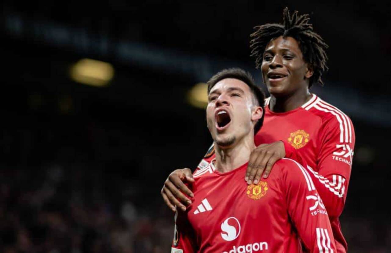 Manchester United takes lead with Ugarte’s goal against Lyon in Europa League