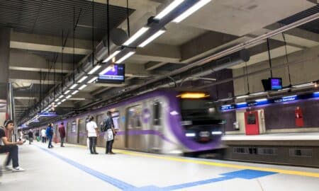 Linha lilás em SP
