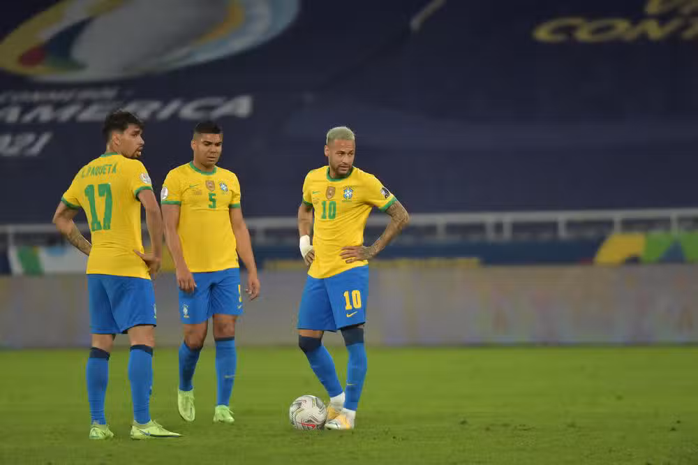 Paqueta, Casemiro e Neymar pela Seleção