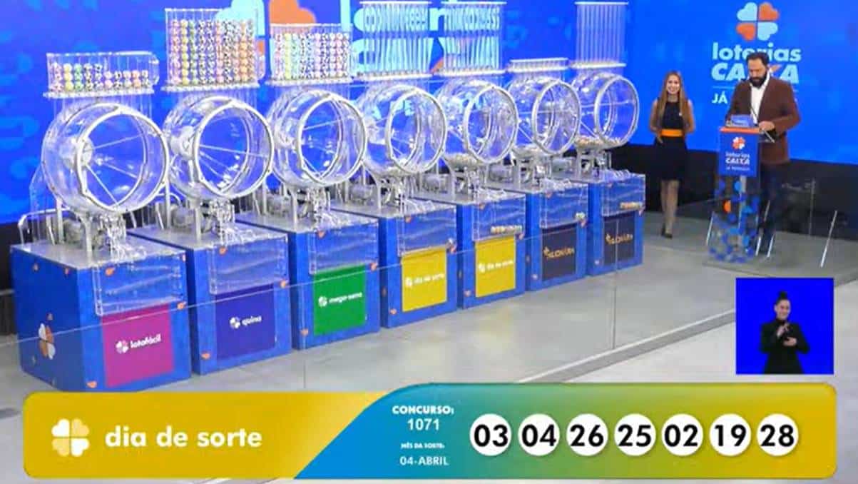 Resultado Dia de Sorte 1071 com prêmio de R$ 1,2 milhão nas Loterias Caixa