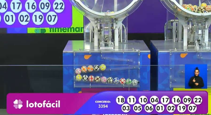 Resultado Lotofácil 3394