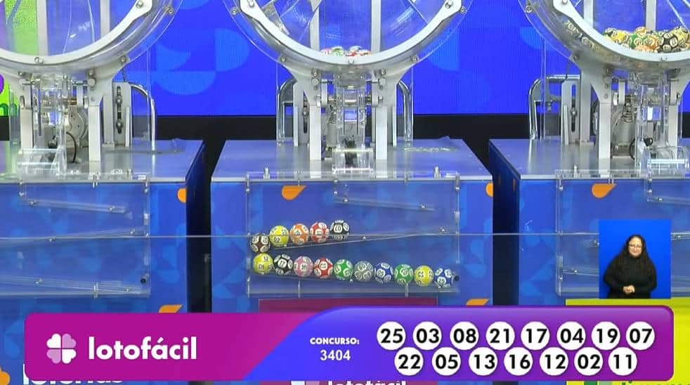 Resultado Lotofácil 3404