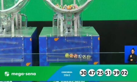 Resultado Mega-Sena 2865 com prêmio de R$ 103 milhões nas Loterais Caixa: 30 - 47 - 25 - 51 - 39 - 02