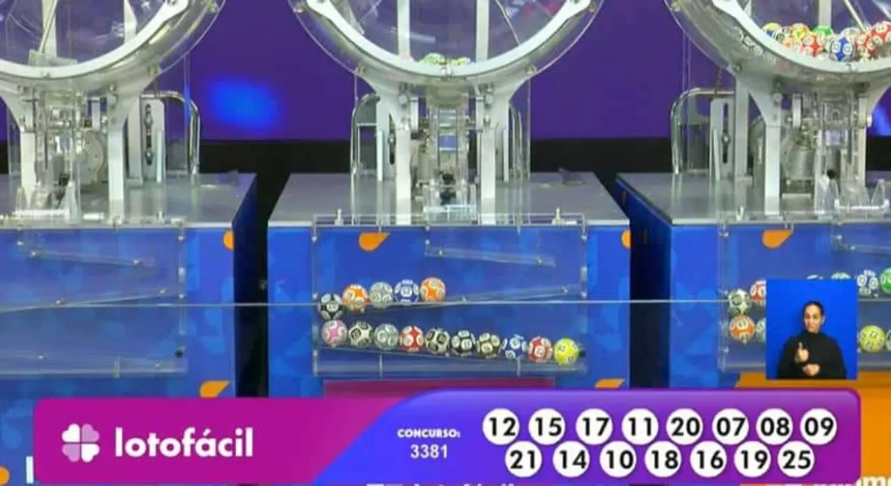 Resultado oficial da Lotofácil 3381com pagamento de R$ 1,8 milhão