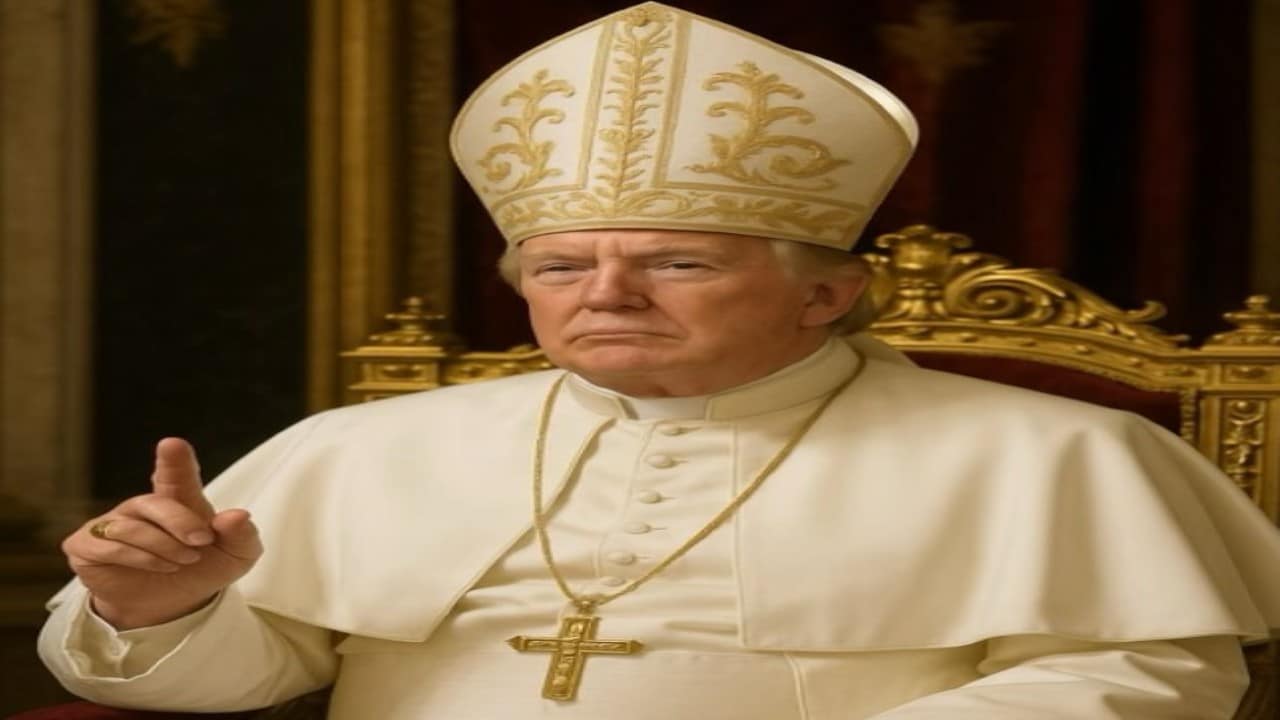 Trump vestido de Papa
