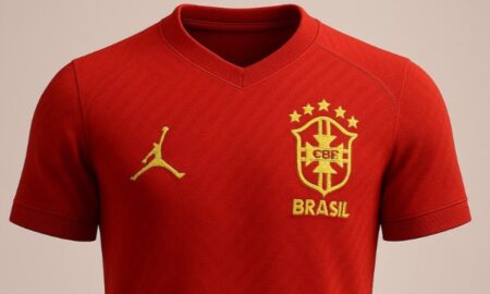 camisa vermelha seleção brasileira