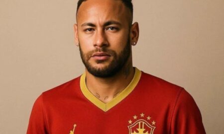 imagem feita com IA de Neymar usando camisa da seleção