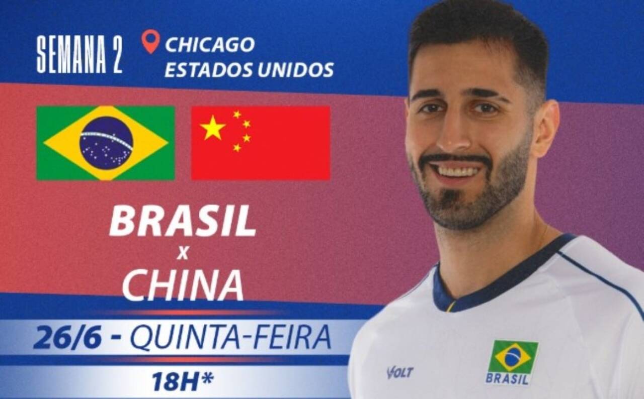 Brasil x China na VNL: onde assistir ao duelo da Liga das Nações de vôlei nesta quinta às 18h