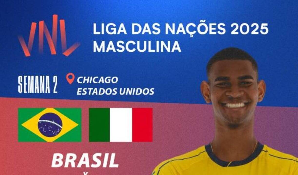 Brasil x Itália na VNL 2025: confronto histórico agita Chicago às 18h