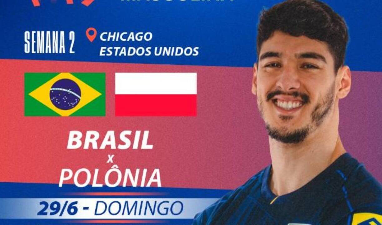 Onde assistir Brasil x Polônia pela VNL neste domingo (29) às 18h