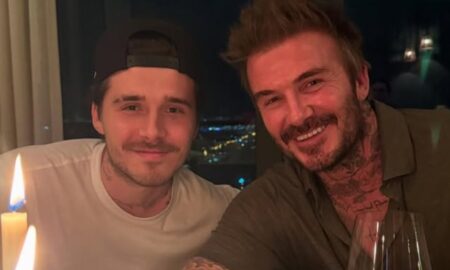 Brooklyn and David Beckham