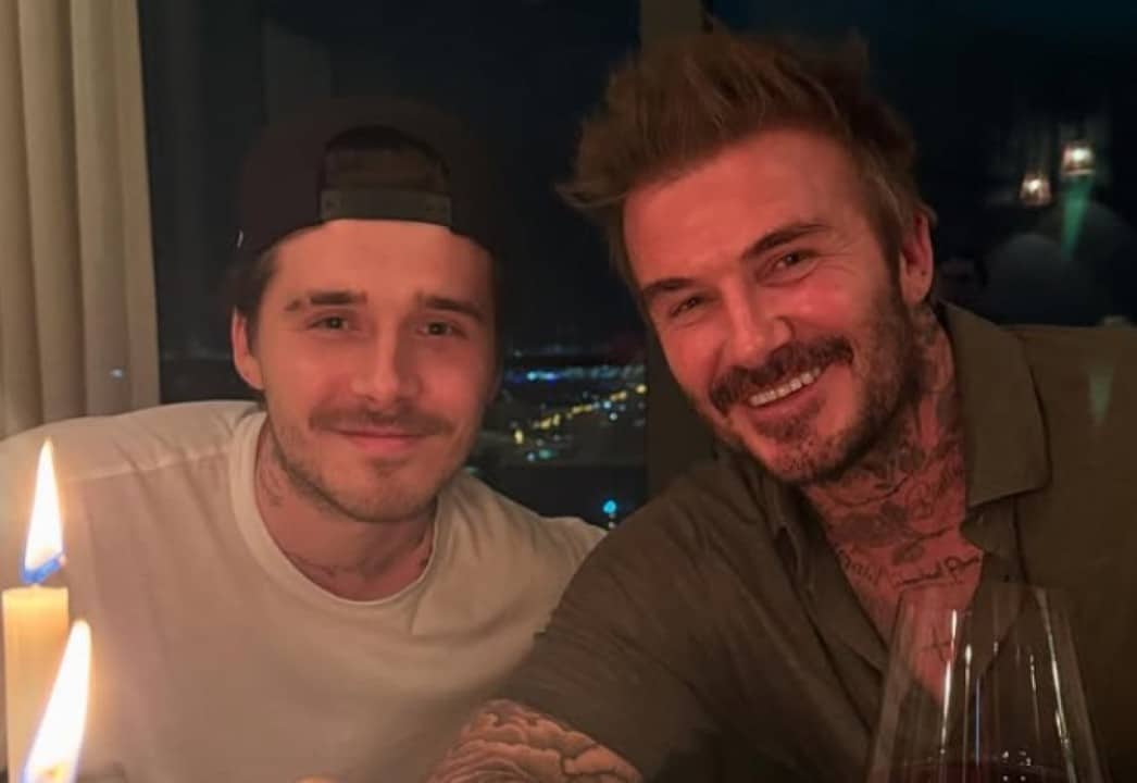 Brooklyn and David Beckham