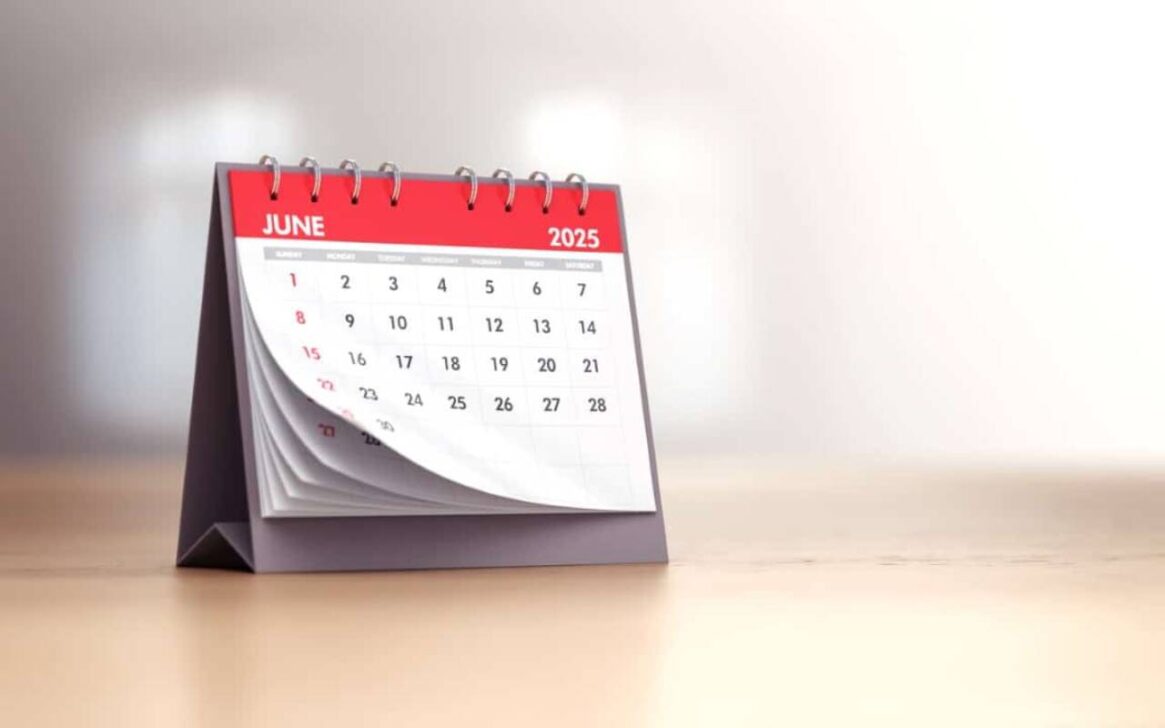 Calendário junho 2025