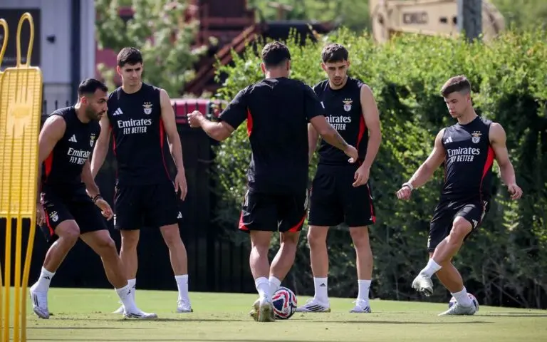 Jogadores do Benfica