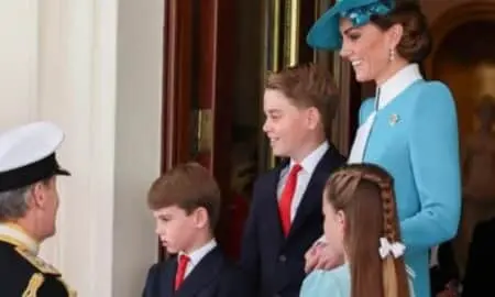 Kate com os filhos