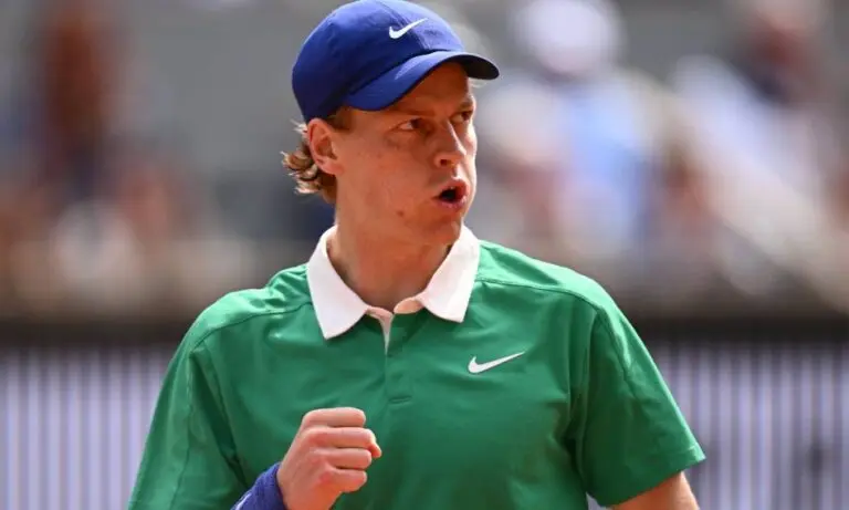 Sinner segundo set roland garros